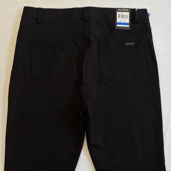 DKNY Jeans: Black Stretch Pants, Zip/Button Front Closure, Large, NWT - Picture 8 of 15